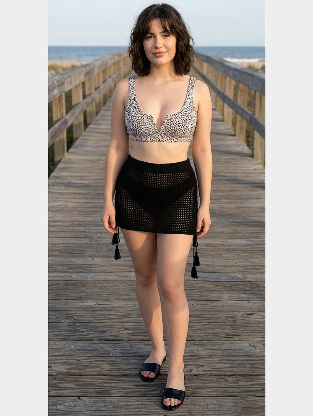 Black and White Dalmatian Spot Bralette